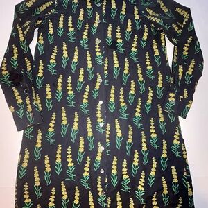 Danielle Fichera Black and Yellow Floral dress